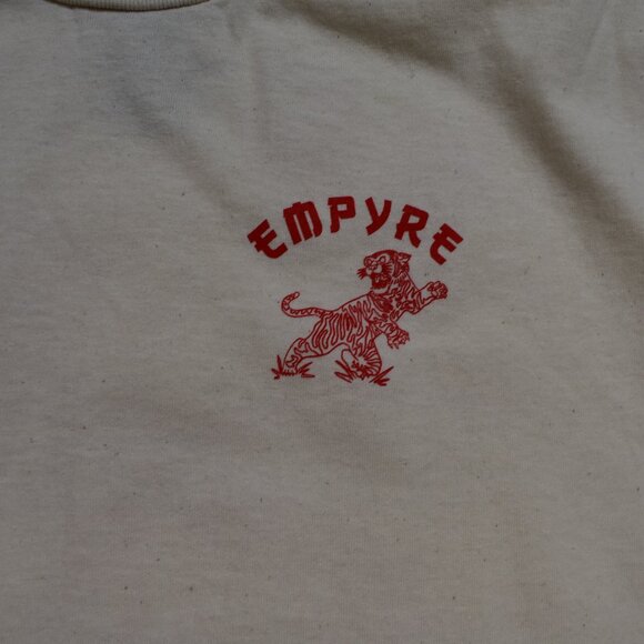 Empyre Mens Living In Paradise Tiger Cream Shirt New - Picture 3 of 5